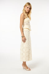 TD Cream Skirt Set