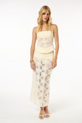 TD Cream Skirt Set