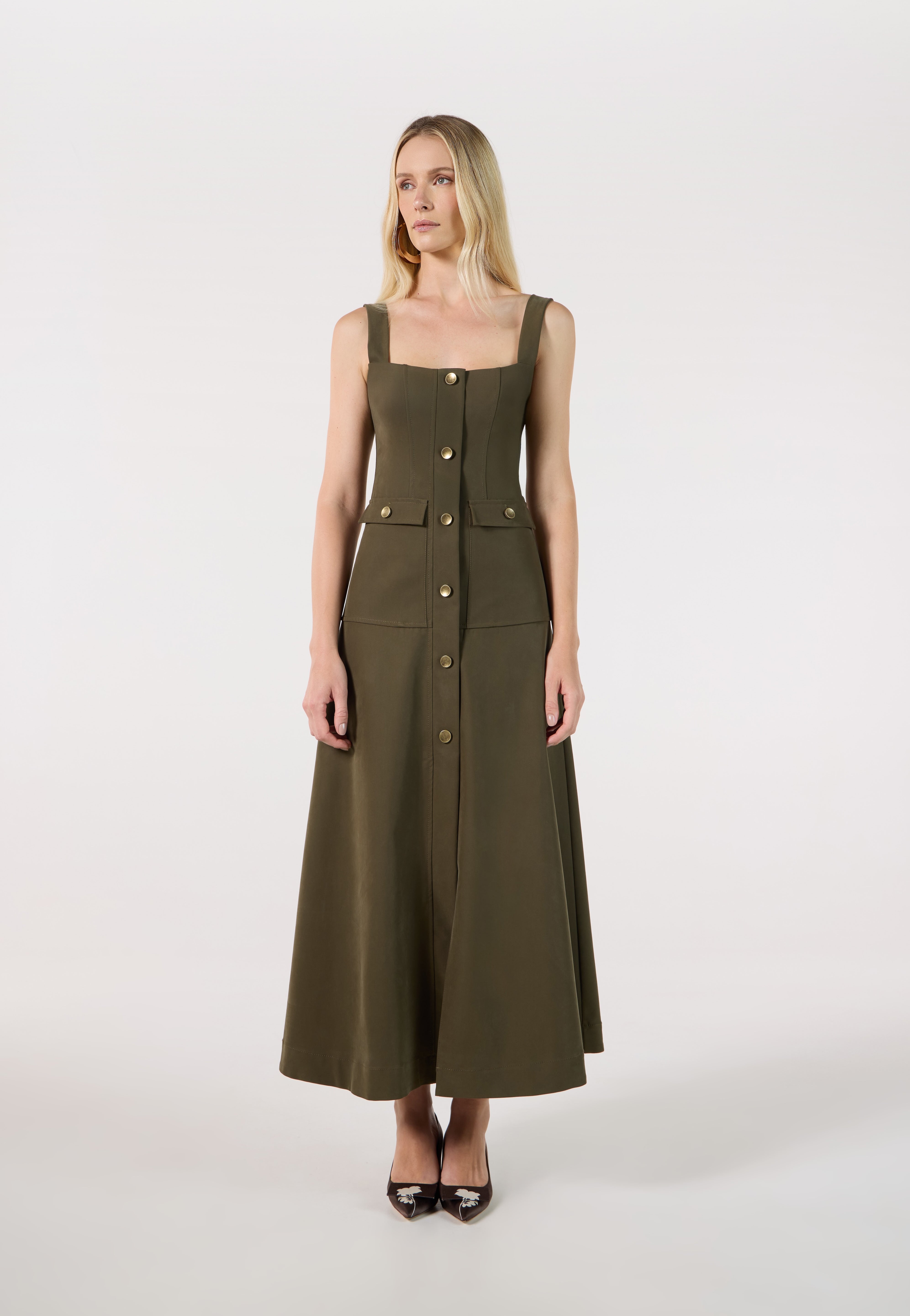 TD Green Midi Dress