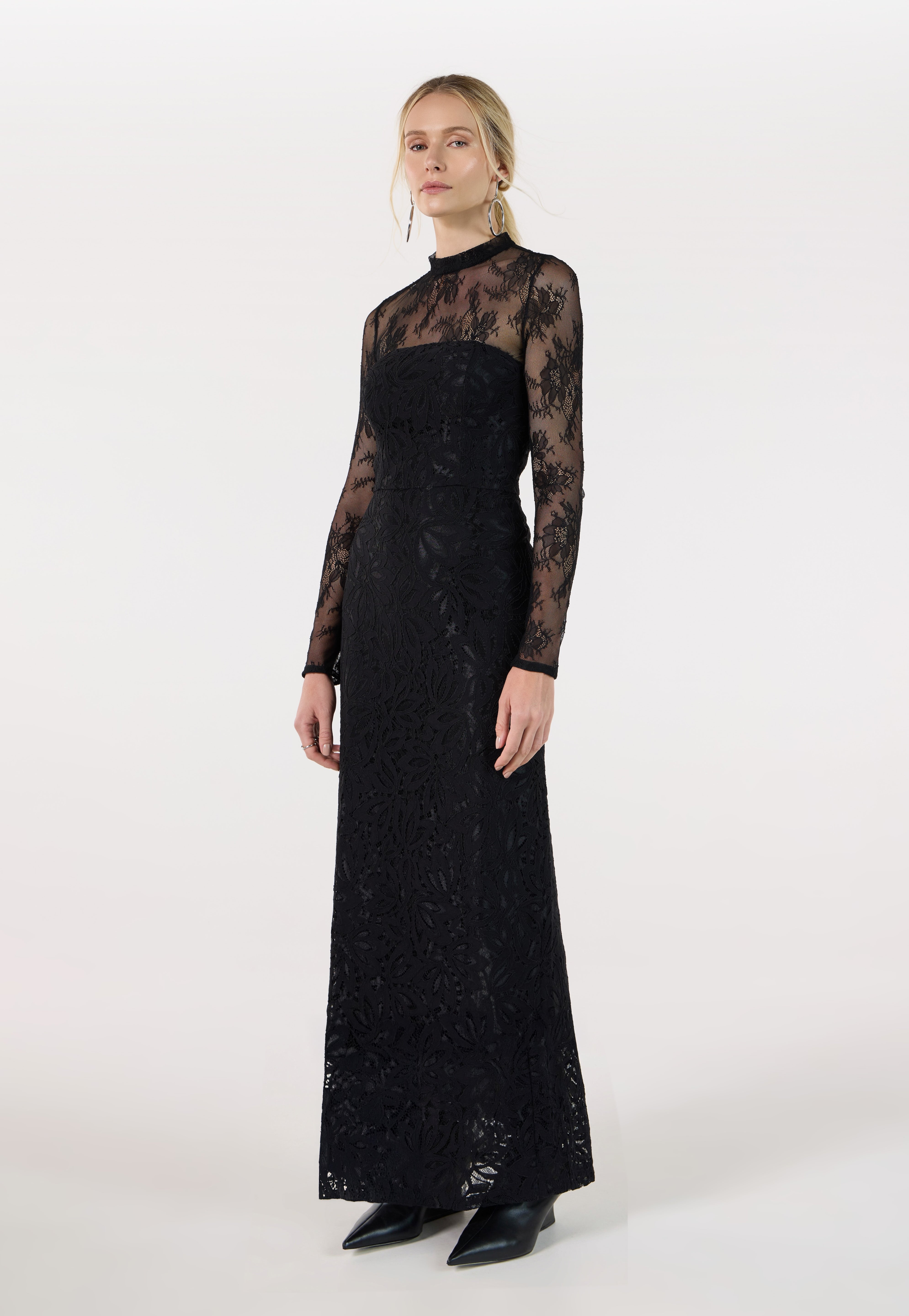 TD Black Midi Strapless Dress