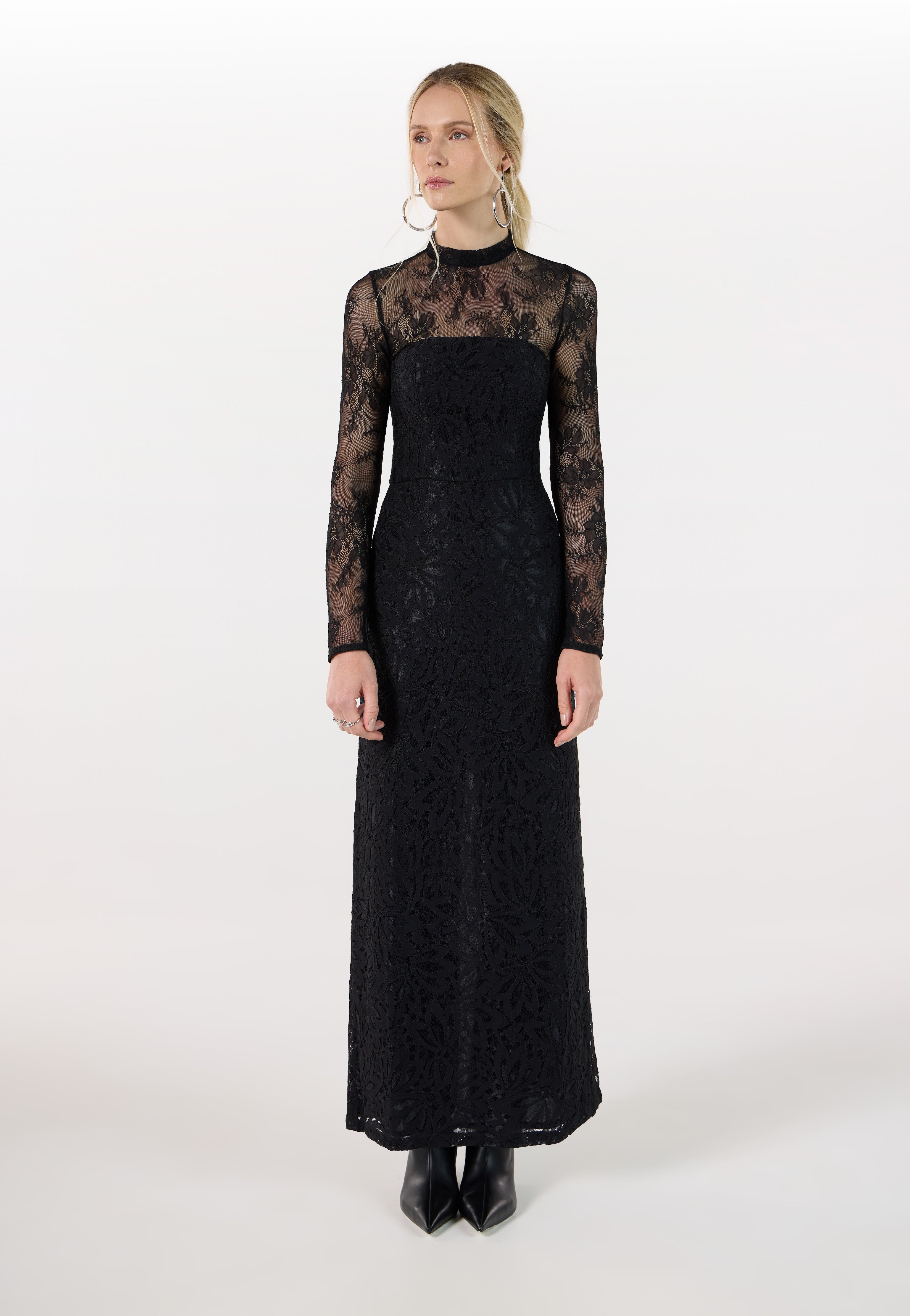 TD Black Midi Strapless Dress