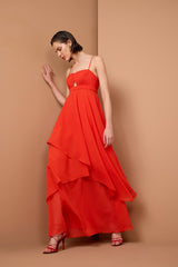 Vestido longo laranja TD