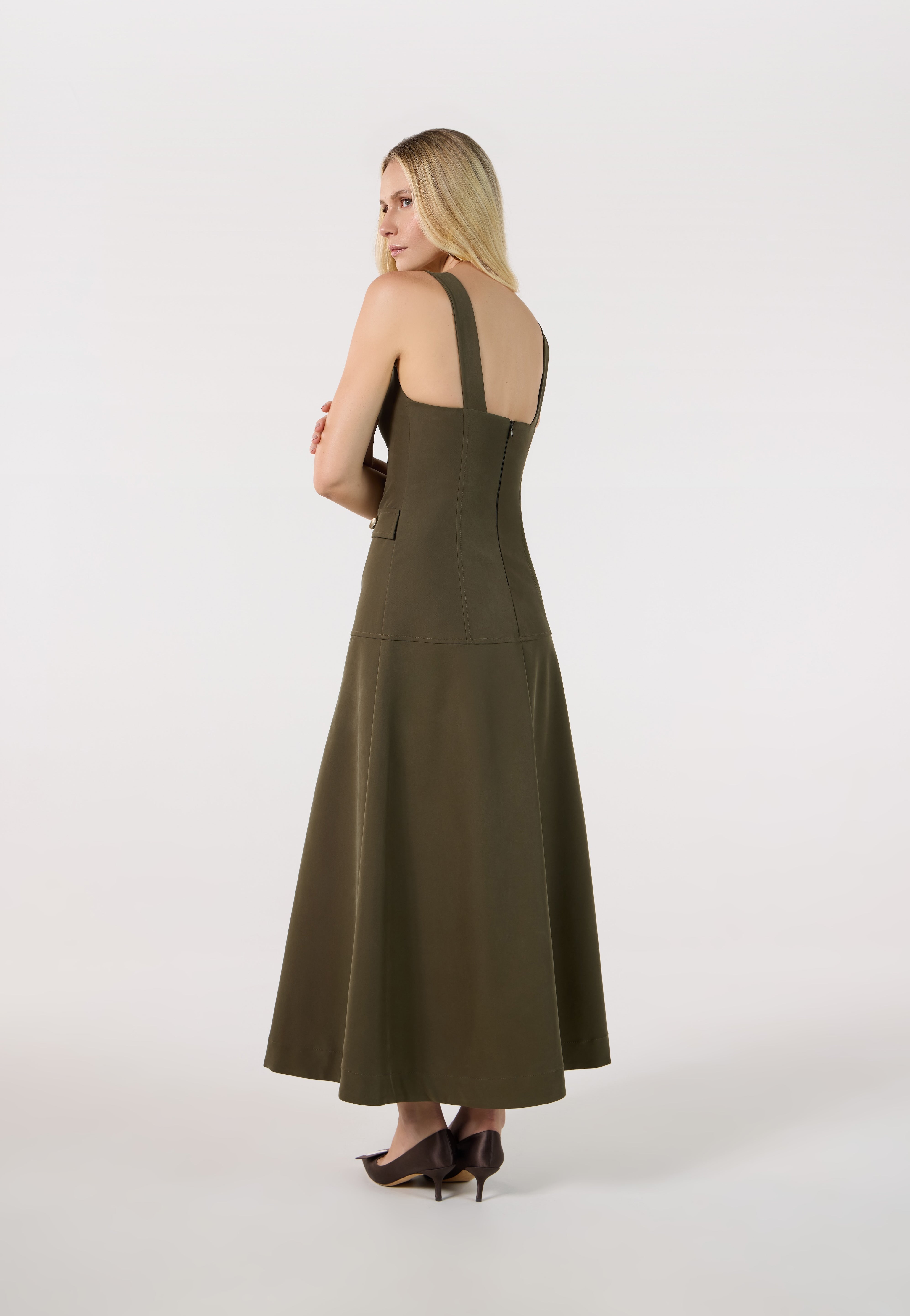 TD Green Midi Dress
