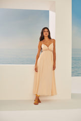 TD Beige Long Dress