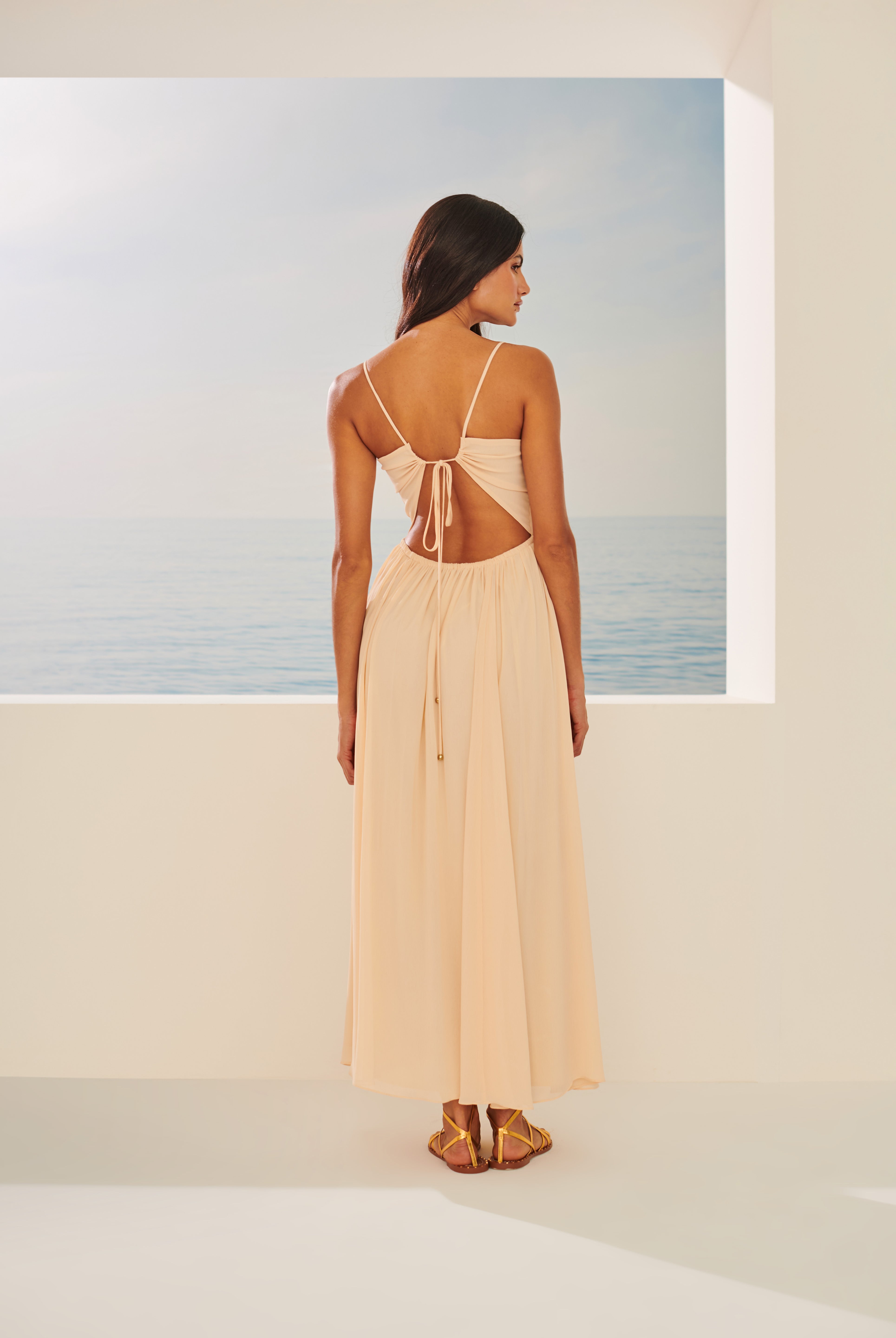 TD Beige Long Dress