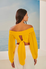 TD Yellow Off-the-Shoulder Blouse