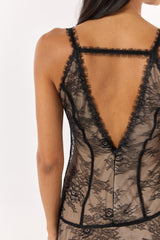 SK Blak Lace Asymnetric Dress