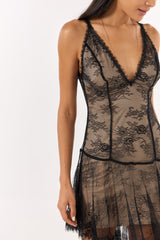SK Blak Lace Asymnetric Dress