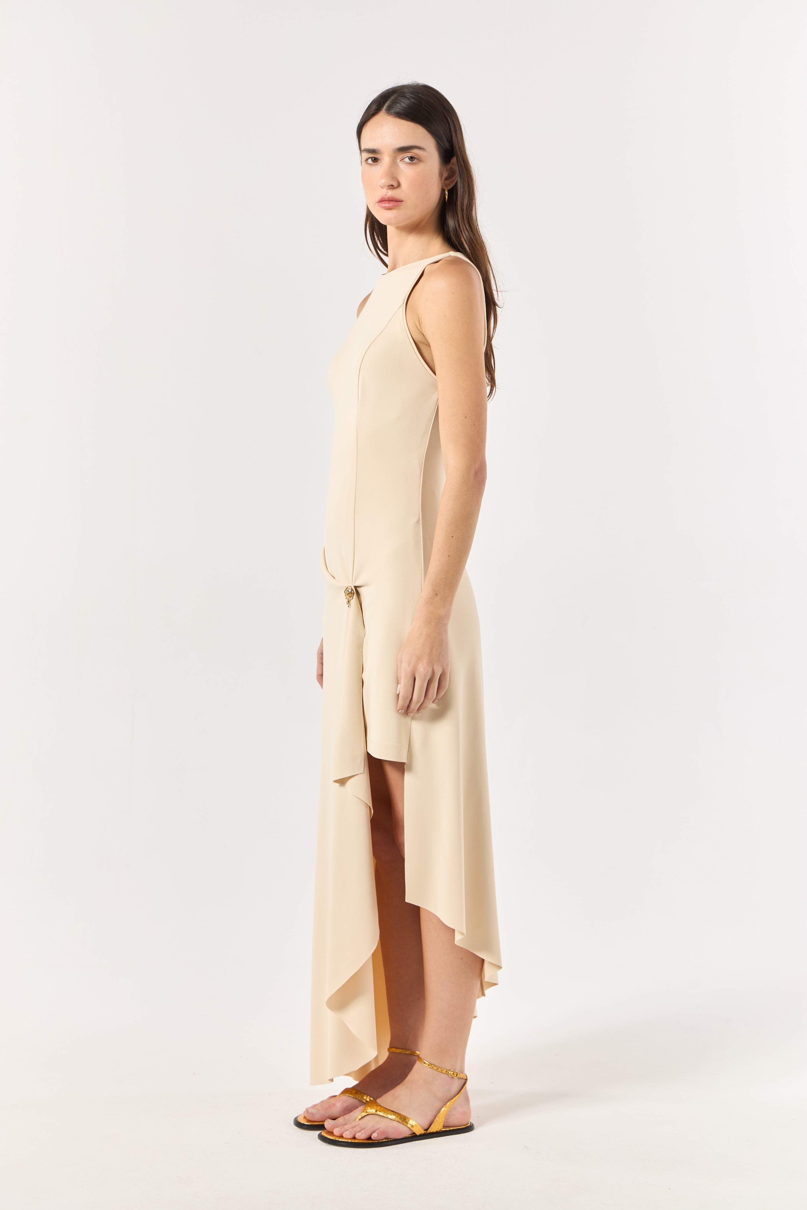 SK Off-white Midi Dress