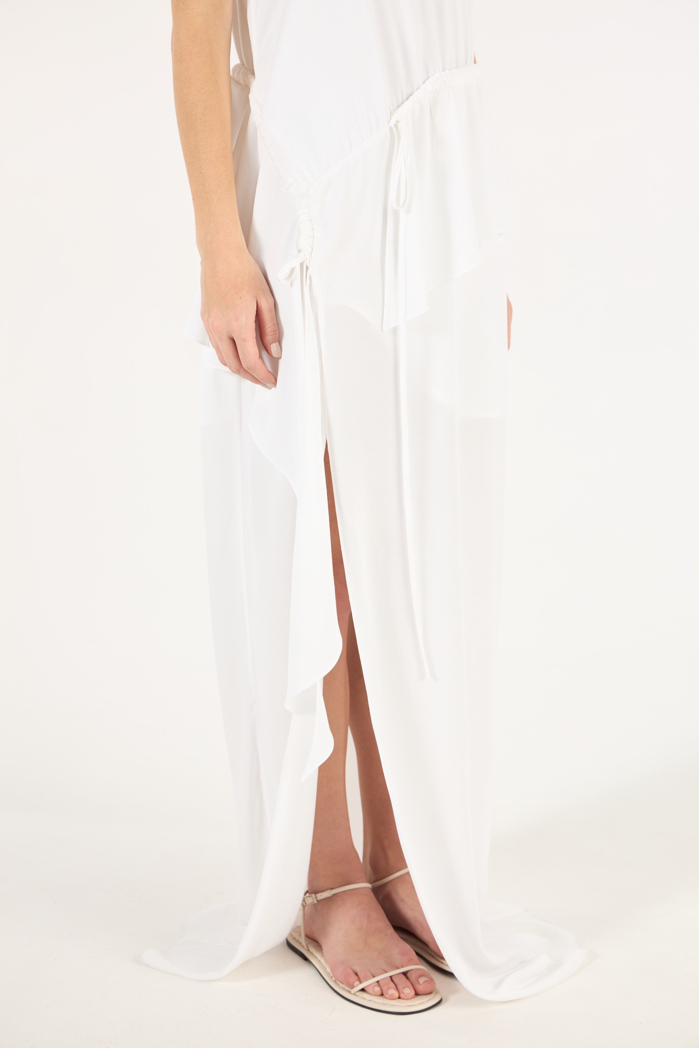 SK White Long Dress