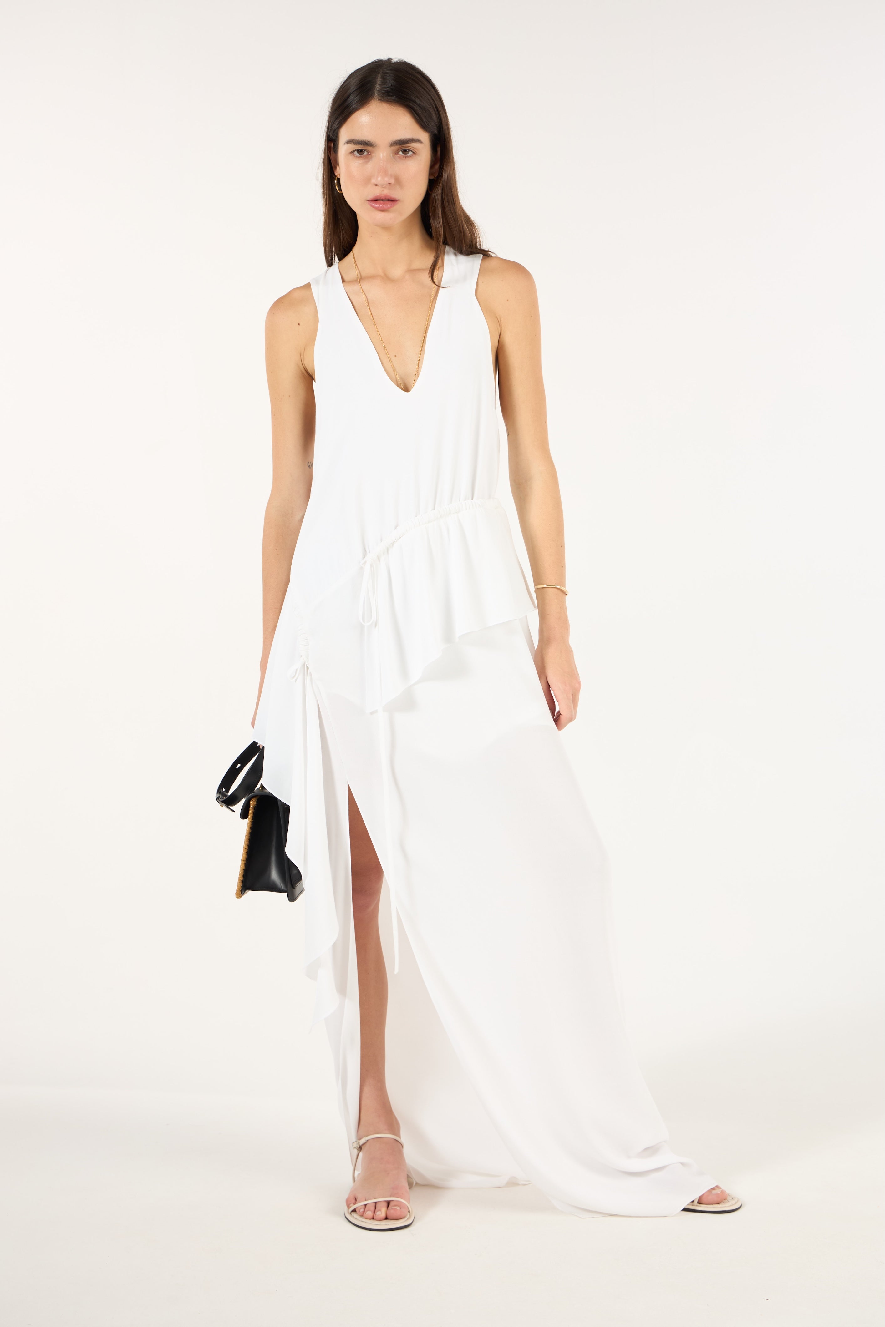 SK White Long Dress