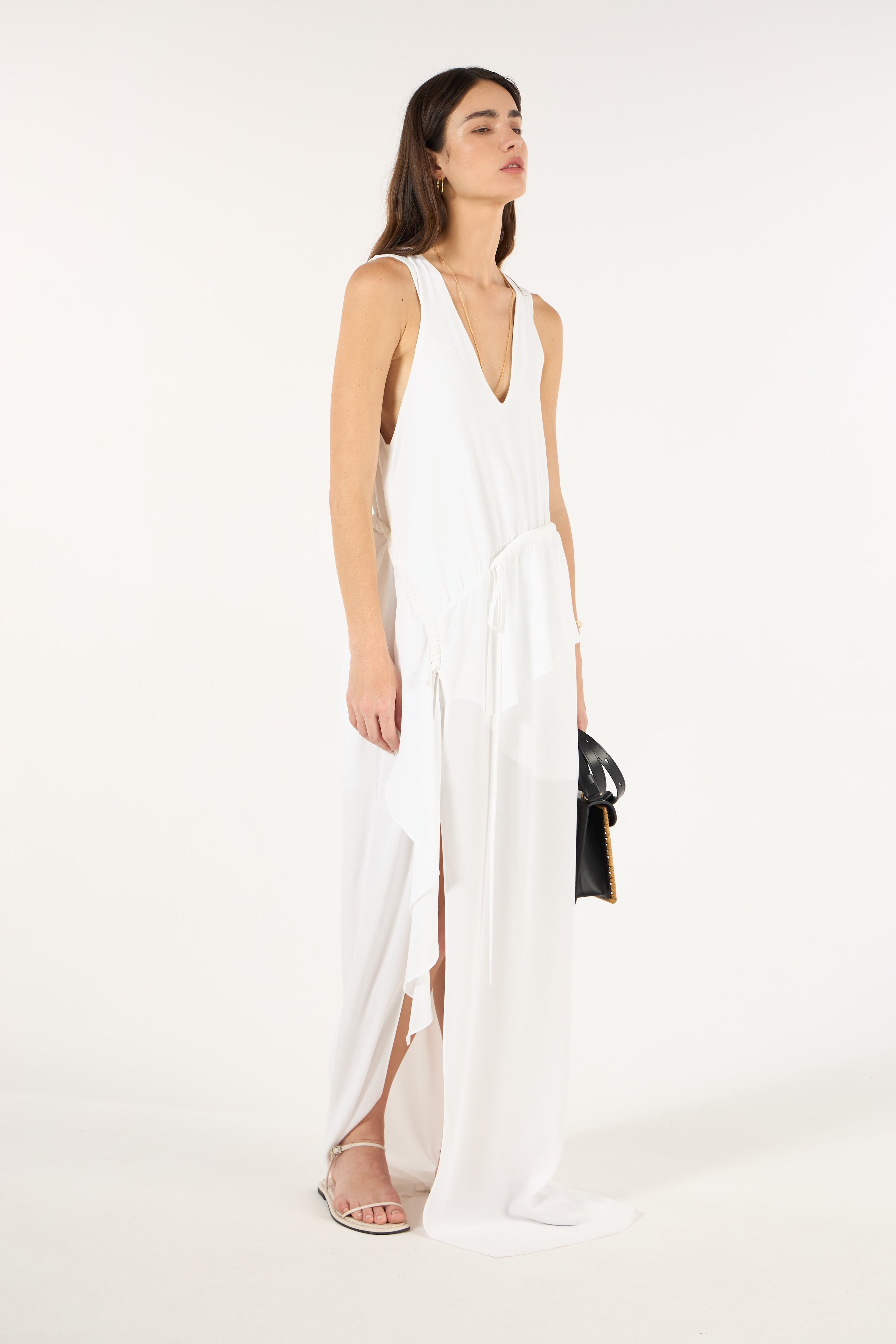 SK White Long Dress