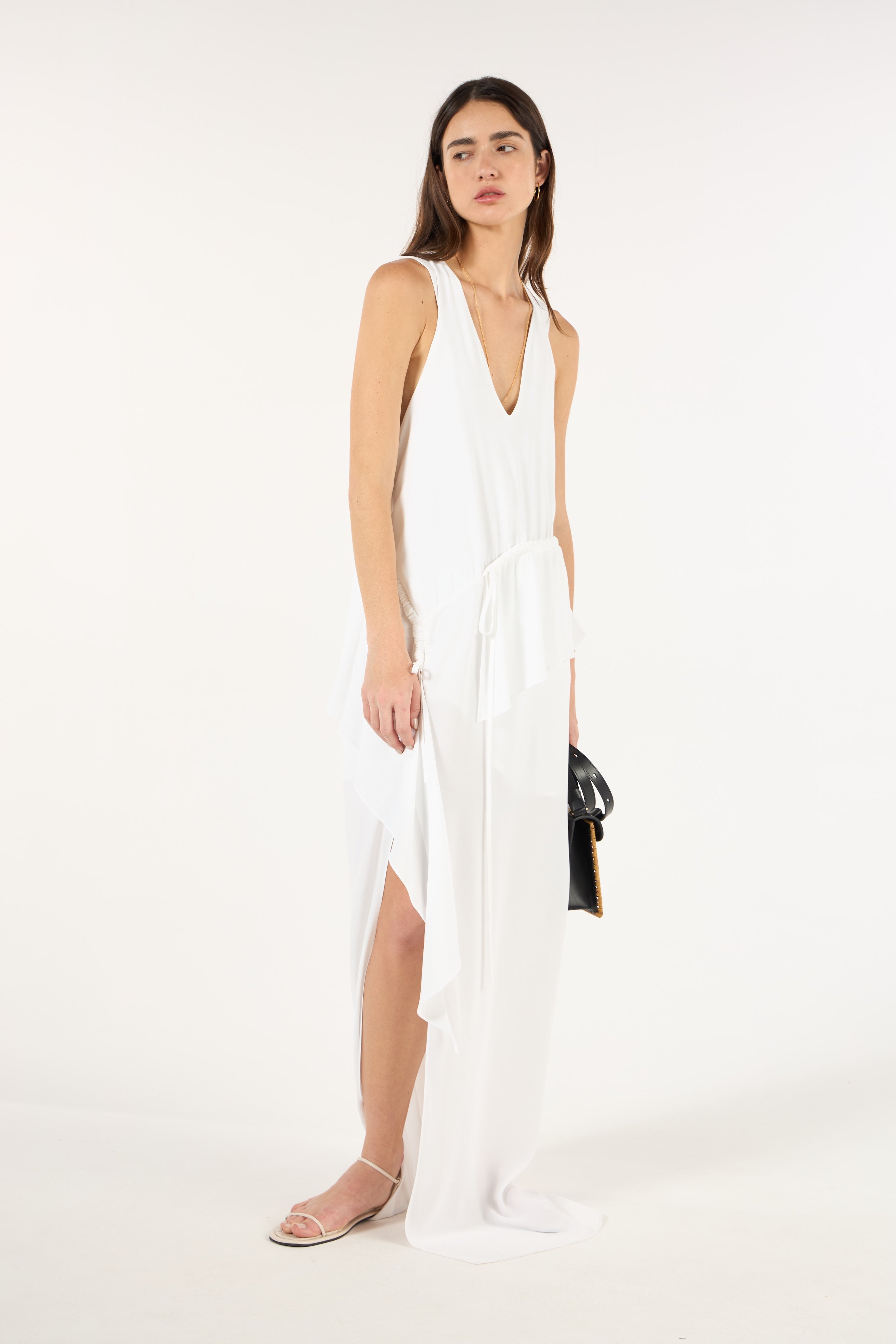 SK White Long Dress