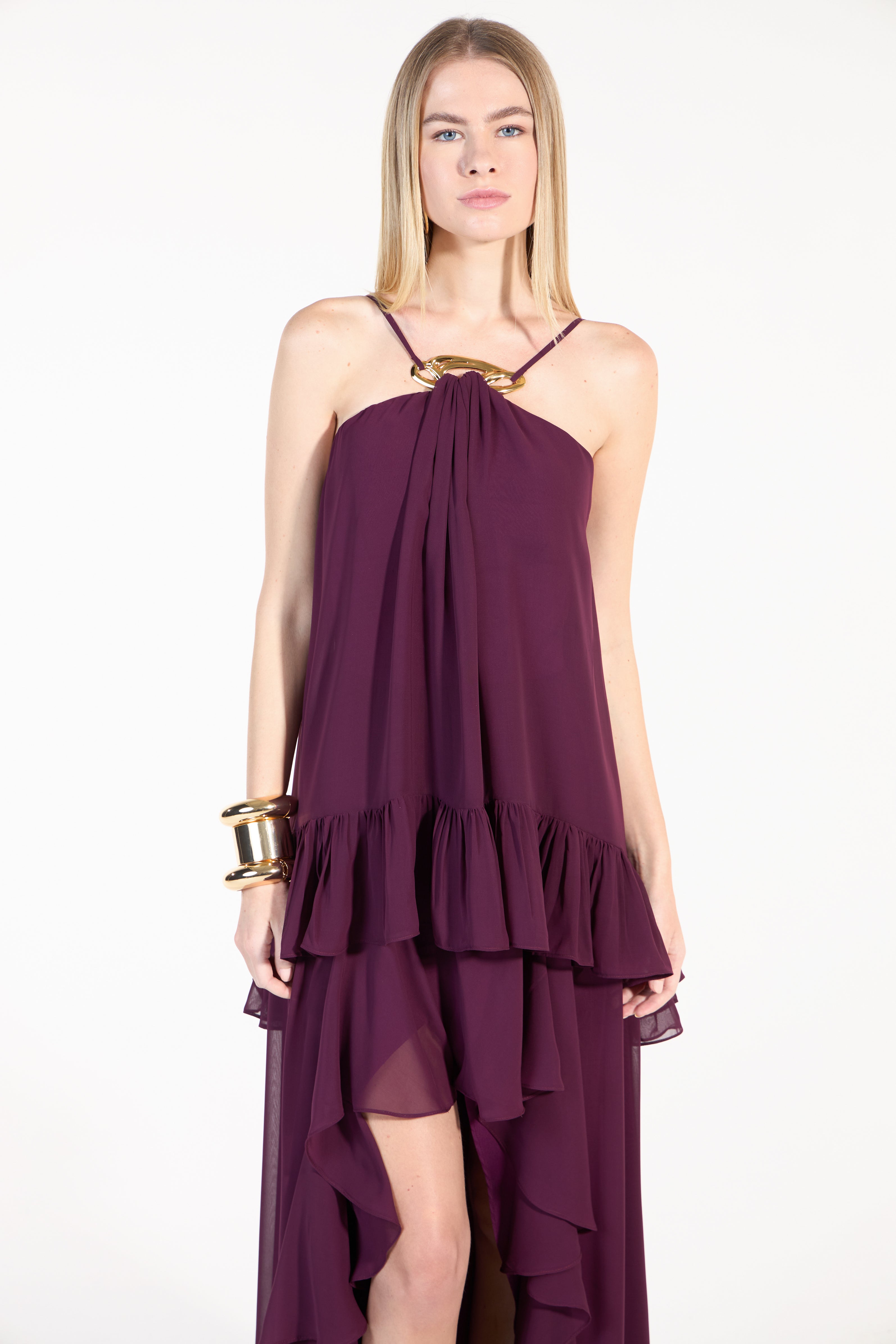 SK Burgundy Long dress