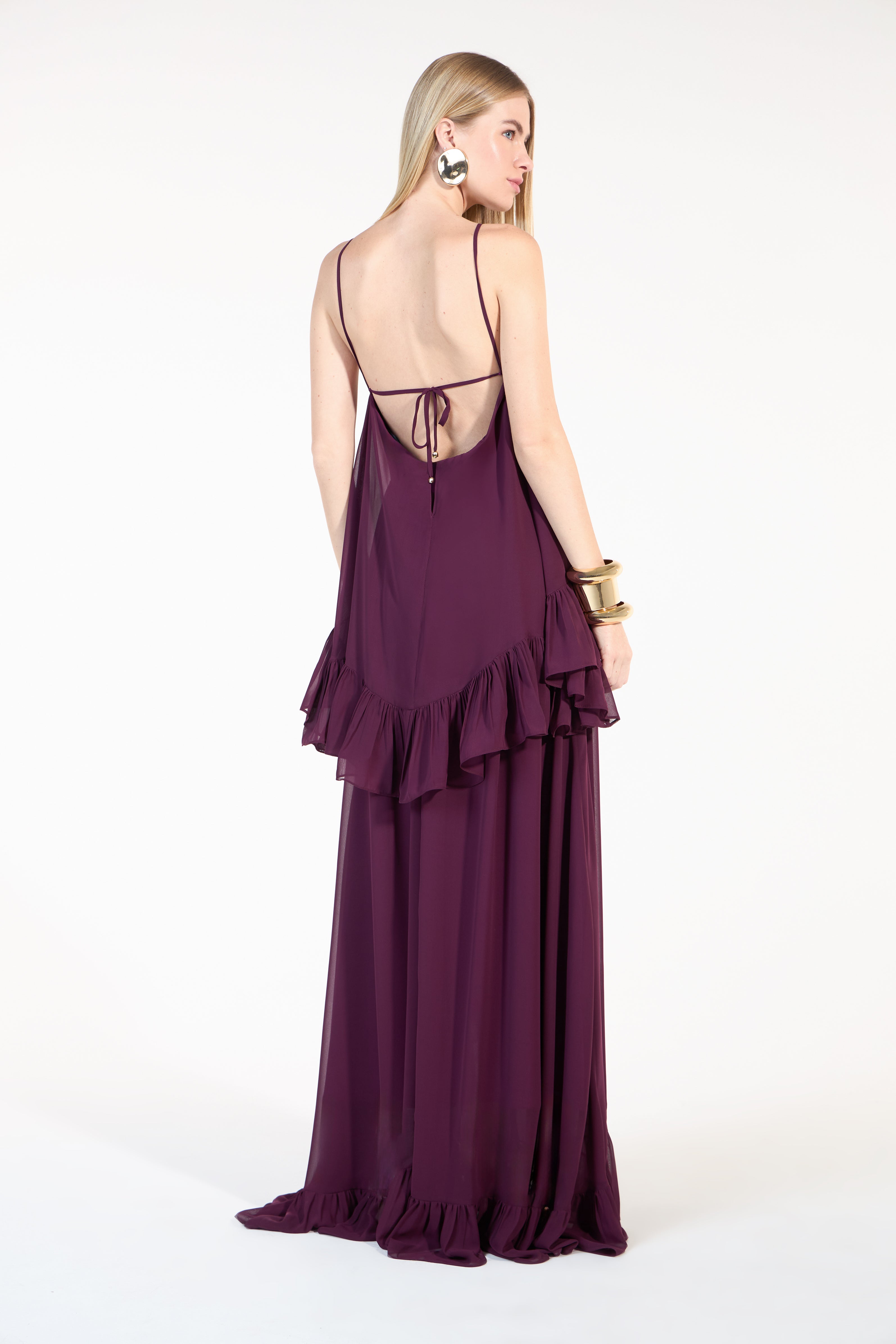 SK Burgundy Long dress