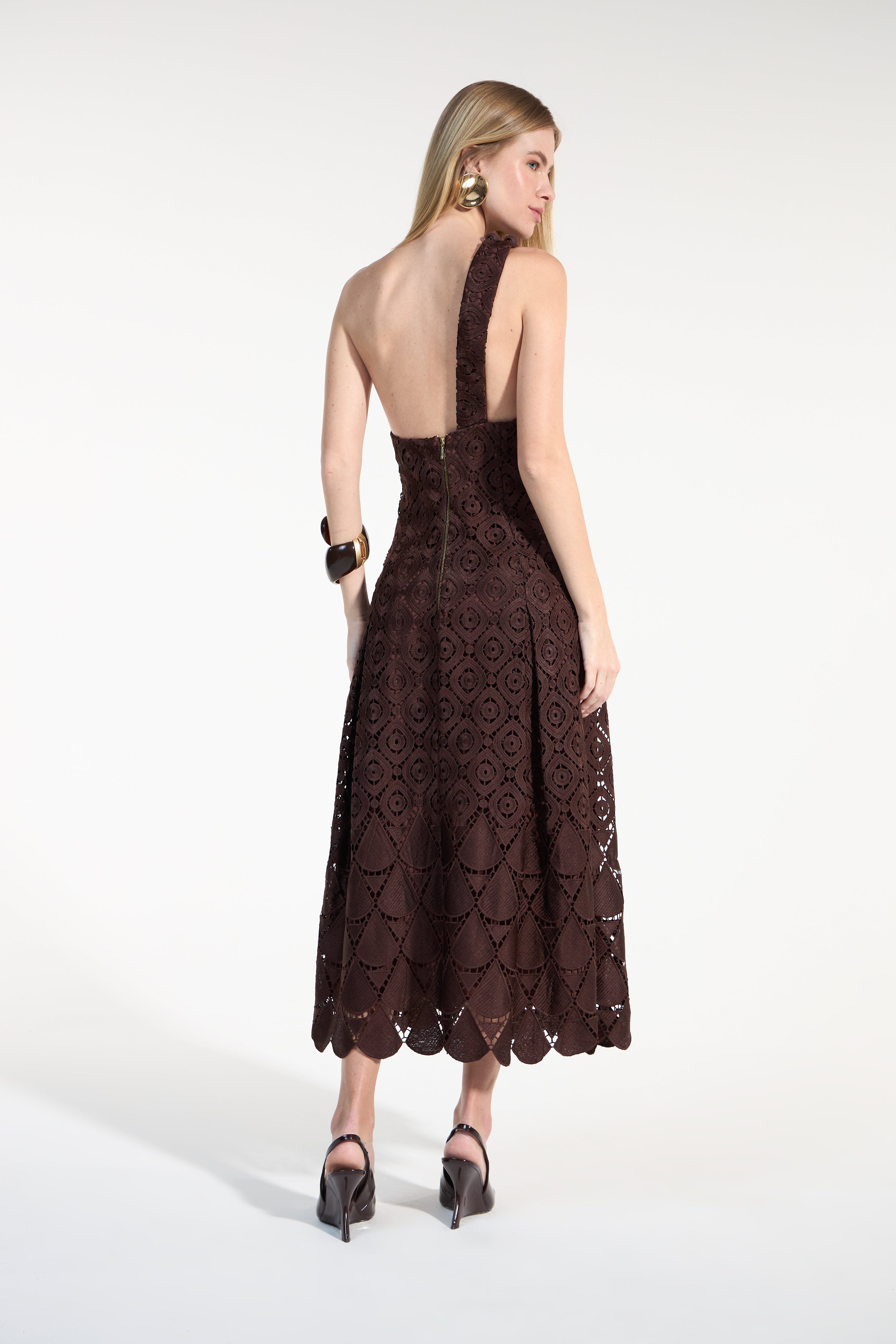 SK Brown Midi Dress