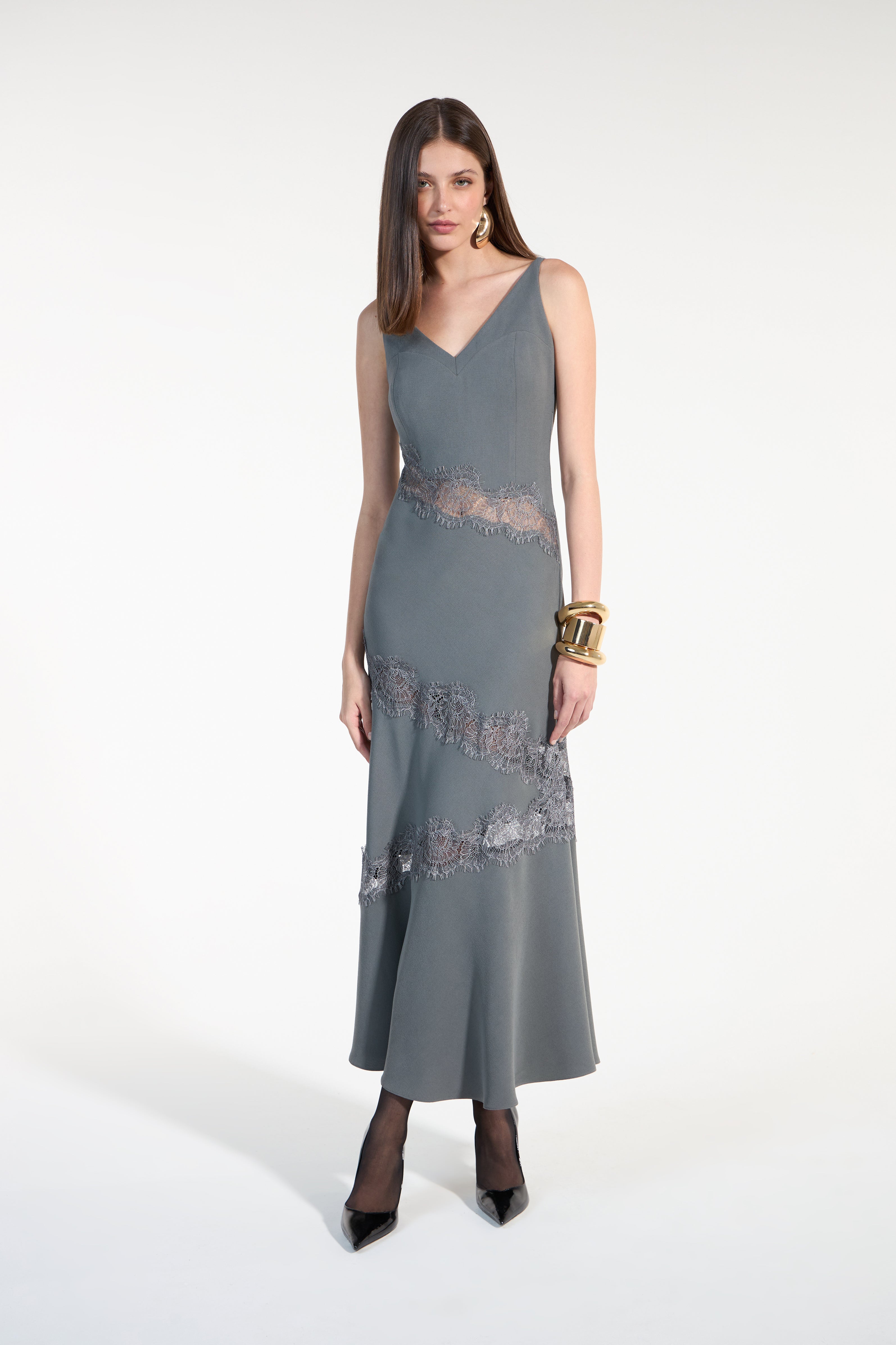 SK Grey Midi Dress