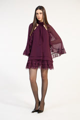 SK Burgundy Short Dress II