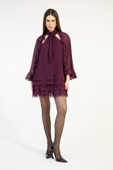 SK Burgundy Short Dress II