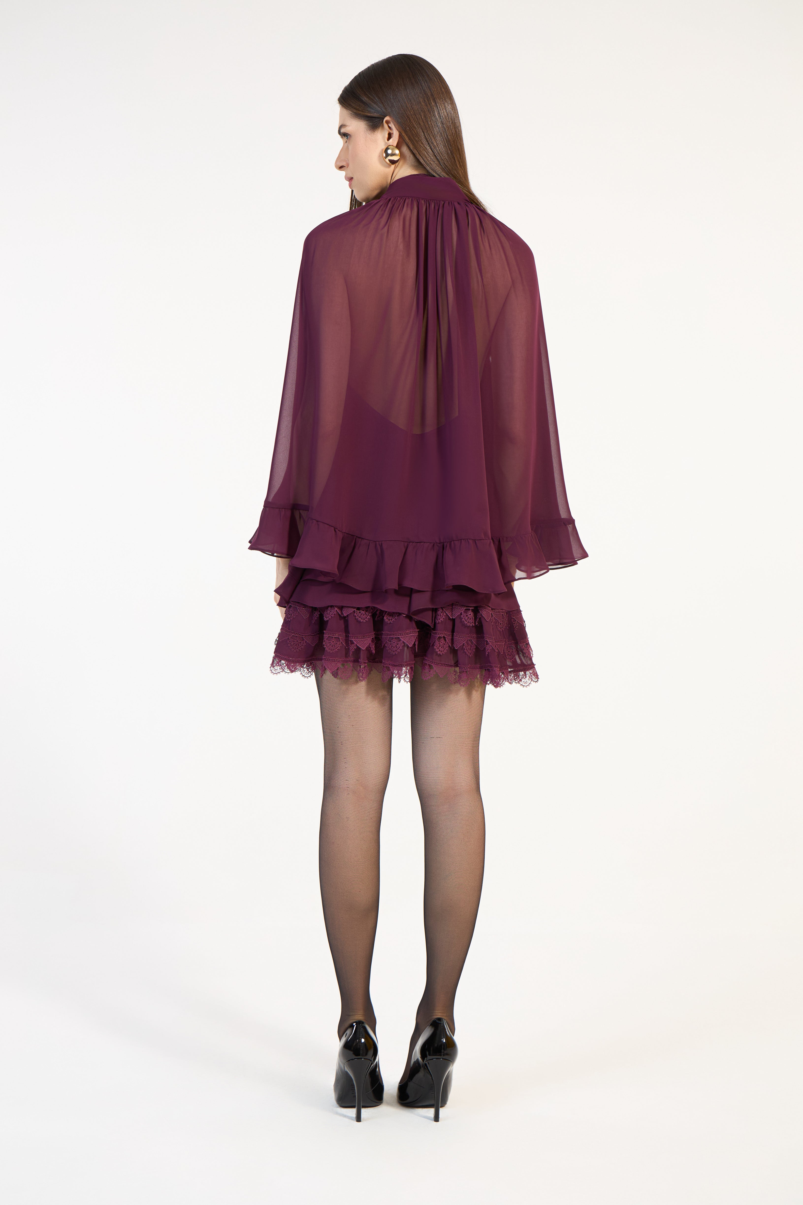 SK Burgundy Short Dress II
