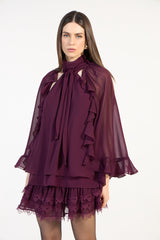 SK Burgundy Short Dress II