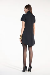 SK Black Short Laser Cut Dress