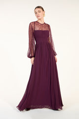 SK Plum Long Dress