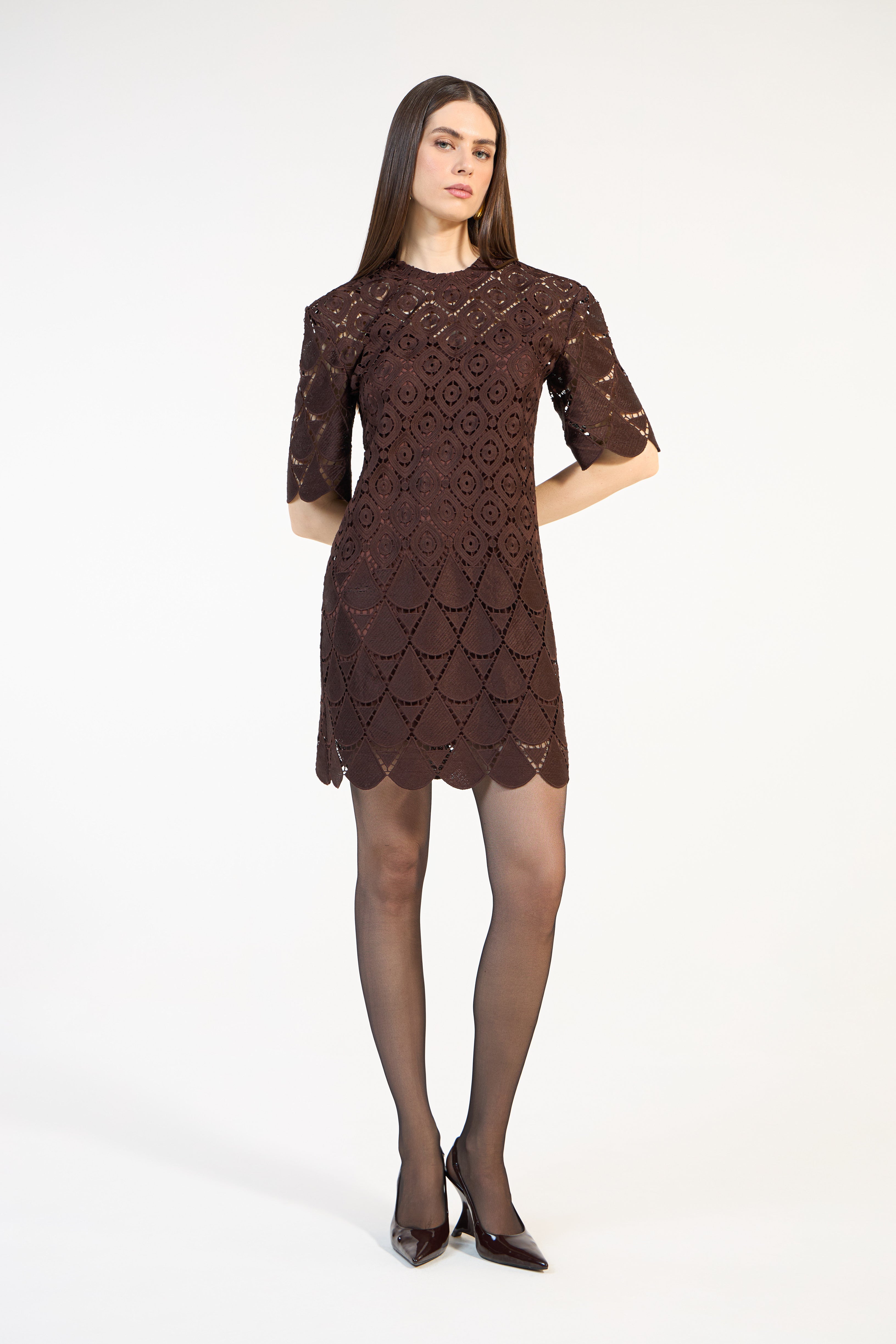 SK Brown Short Dress