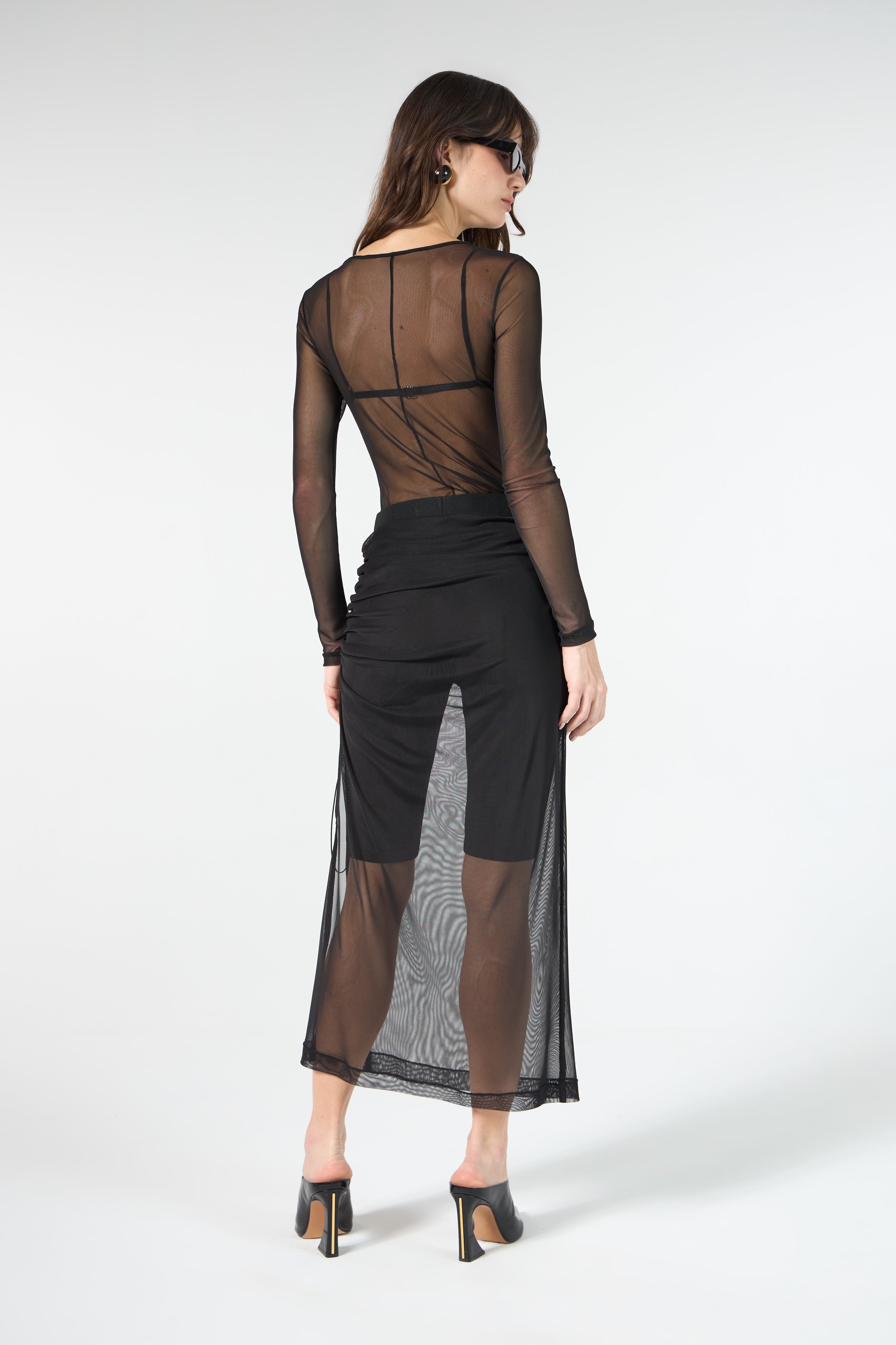 SK Black Tulle Blouse