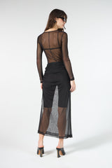 SK Black Tulle Blouse