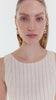 Vestido midi listrado bege claro TD