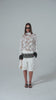 SK White Lace Shirt With Black lace