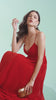 TD Red Draped Maxi Dress